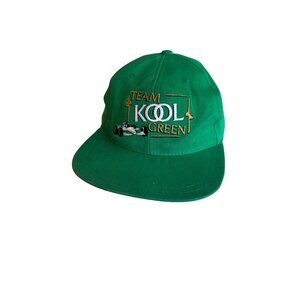 Team Kool Green Racing Cap 100% Cotton Adjustable Strap Made In Canada Green & E